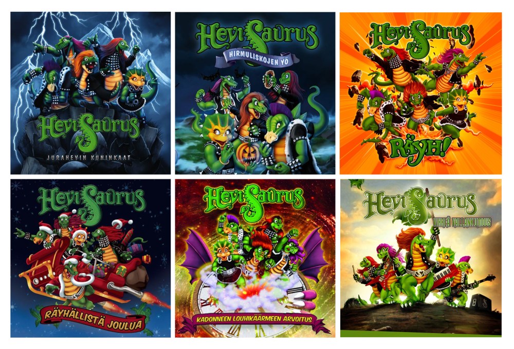 Hevisaurus album covers